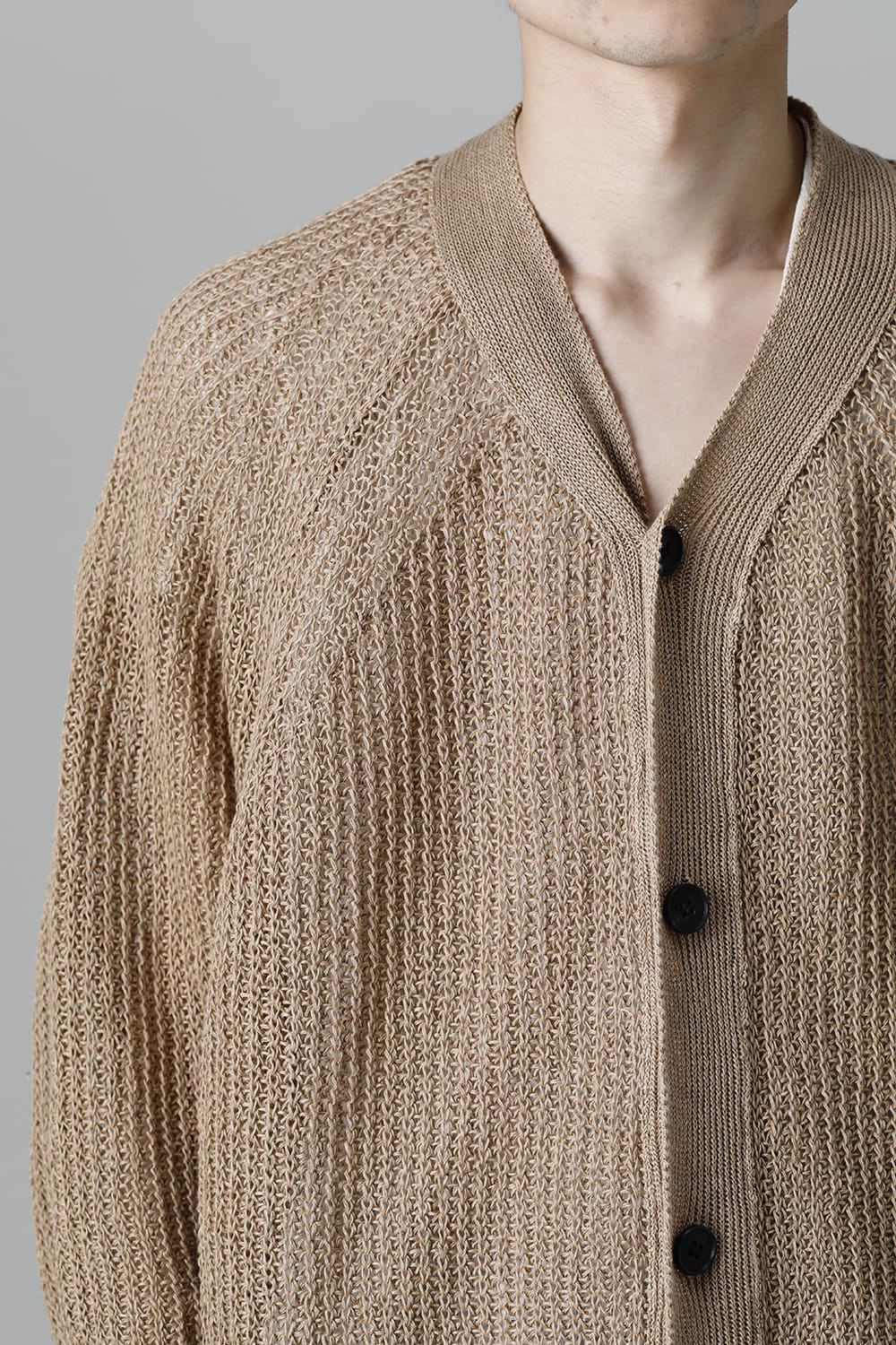 KNITTED BOMBER CARDIGAN GOLDEN