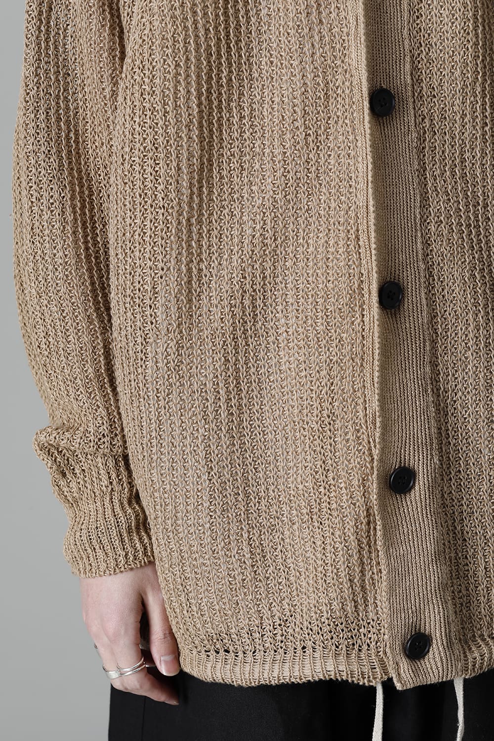 KNITTED BOMBER CARDIGAN GOLDEN