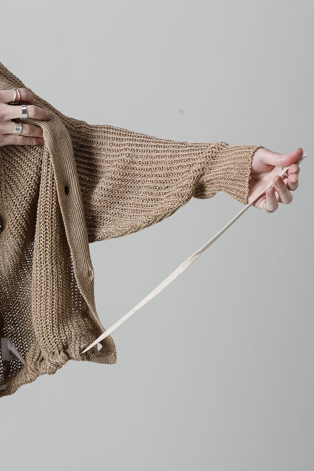 KNITTED BOMBER CARDIGAN GOLDEN