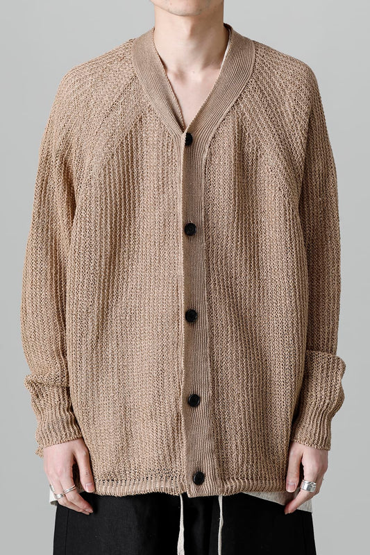 KNITTED BOMBER CARDIGAN GOLDEN