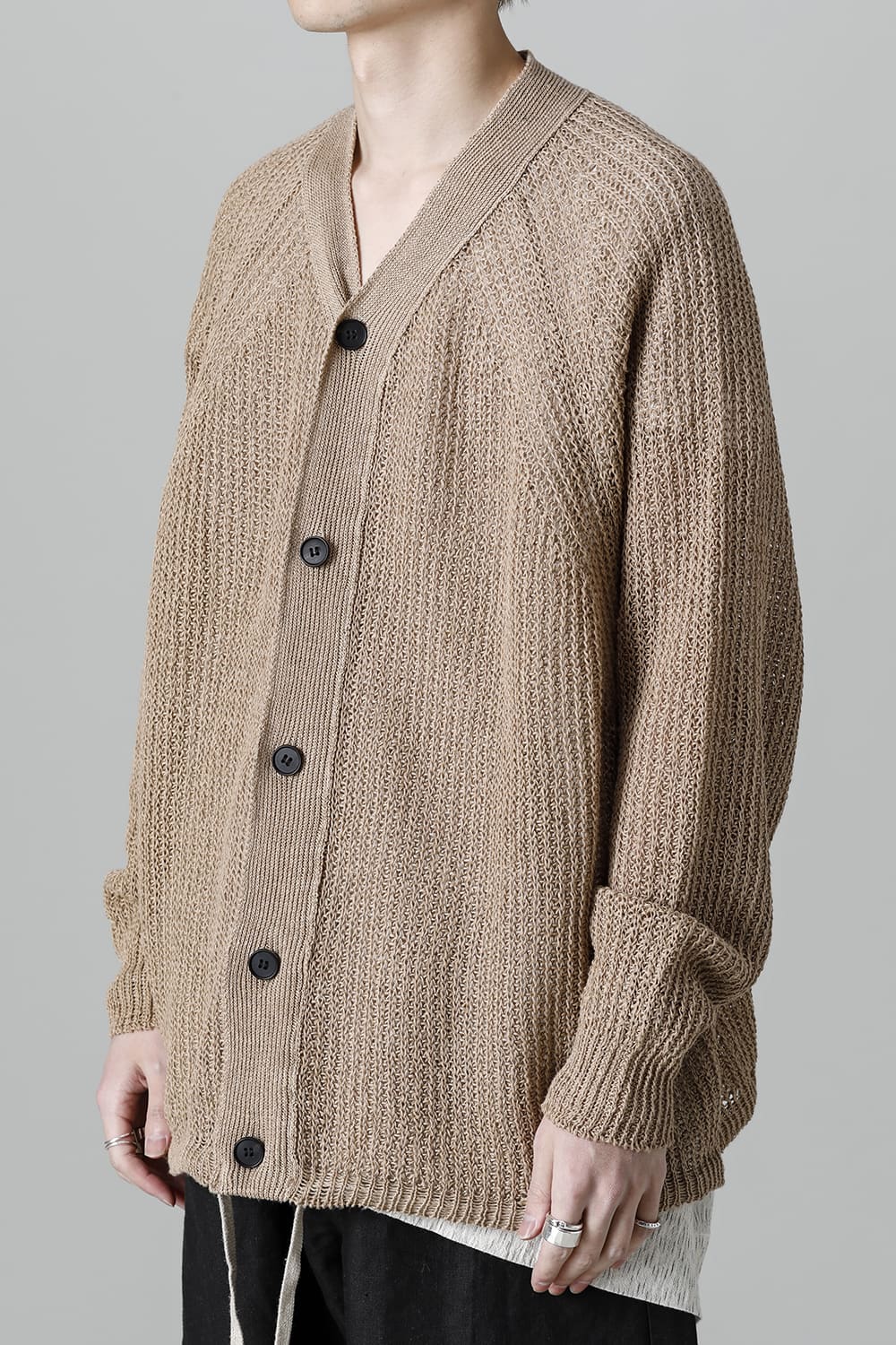 KNITTED BOMBER CARDIGAN GOLDEN