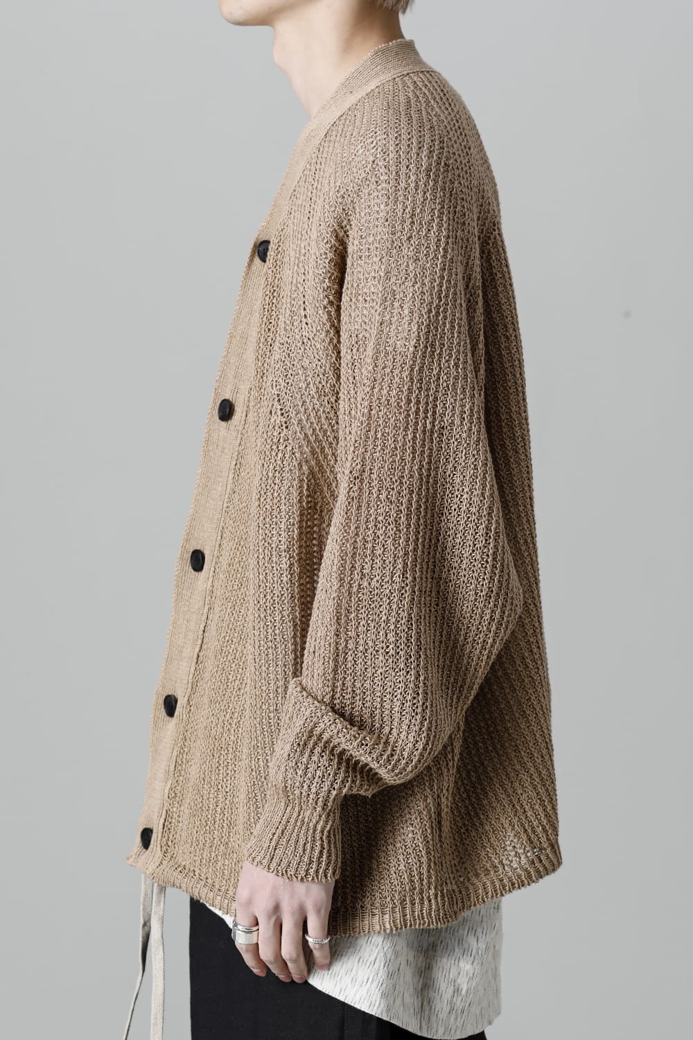 KNITTED BOMBER CARDIGAN GOLDEN