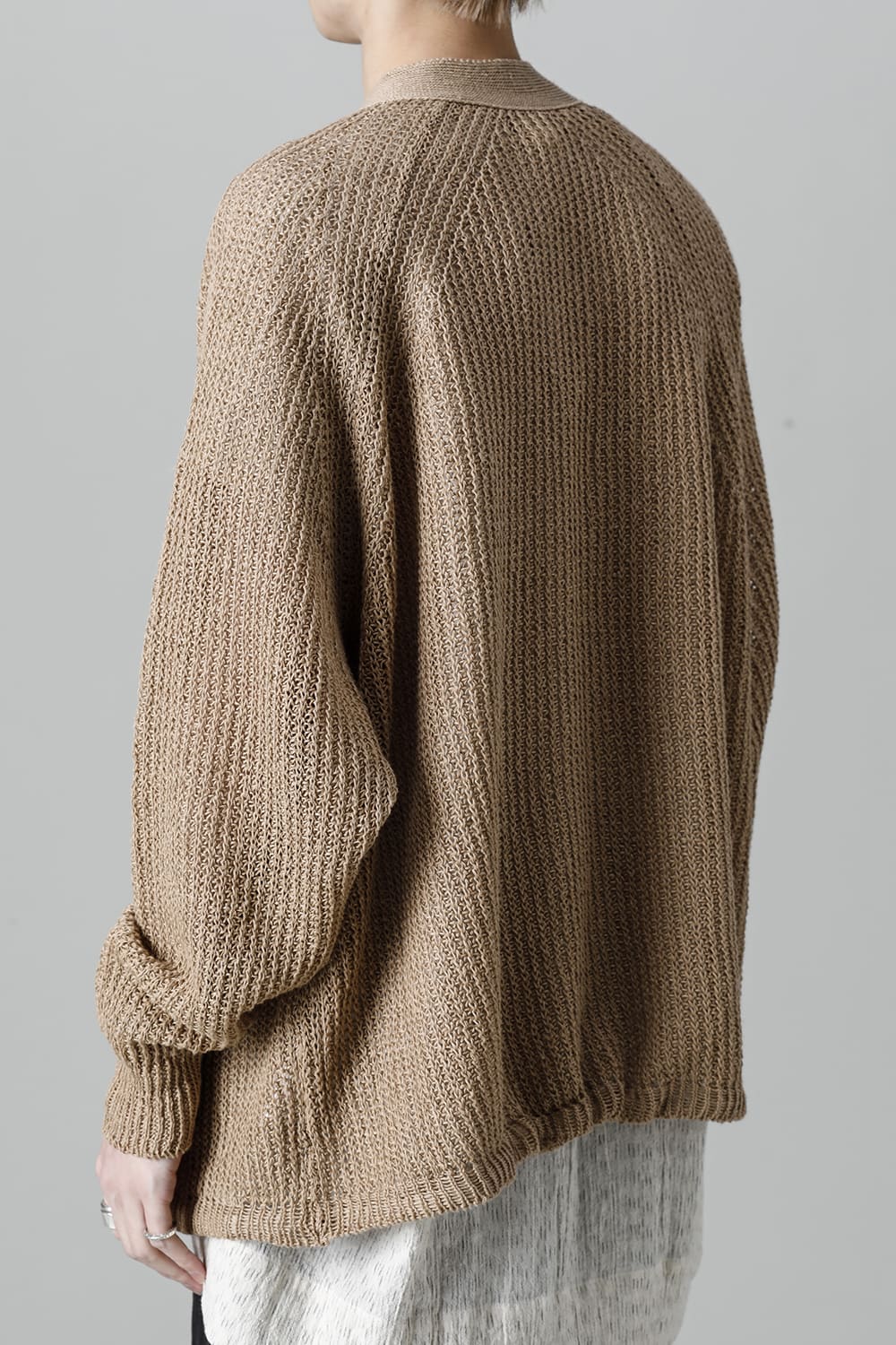 KNITTED BOMBER CARDIGAN GOLDEN