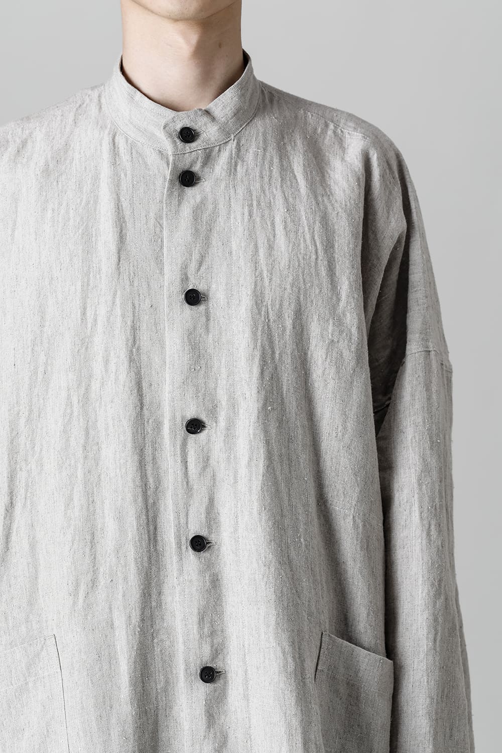 SHIRT COAT Hemp Mele Cloth NATURAL