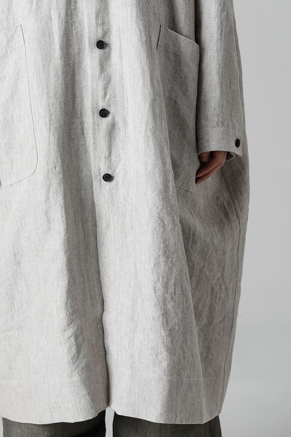 SHIRT COAT Hemp Mele Cloth NATURAL