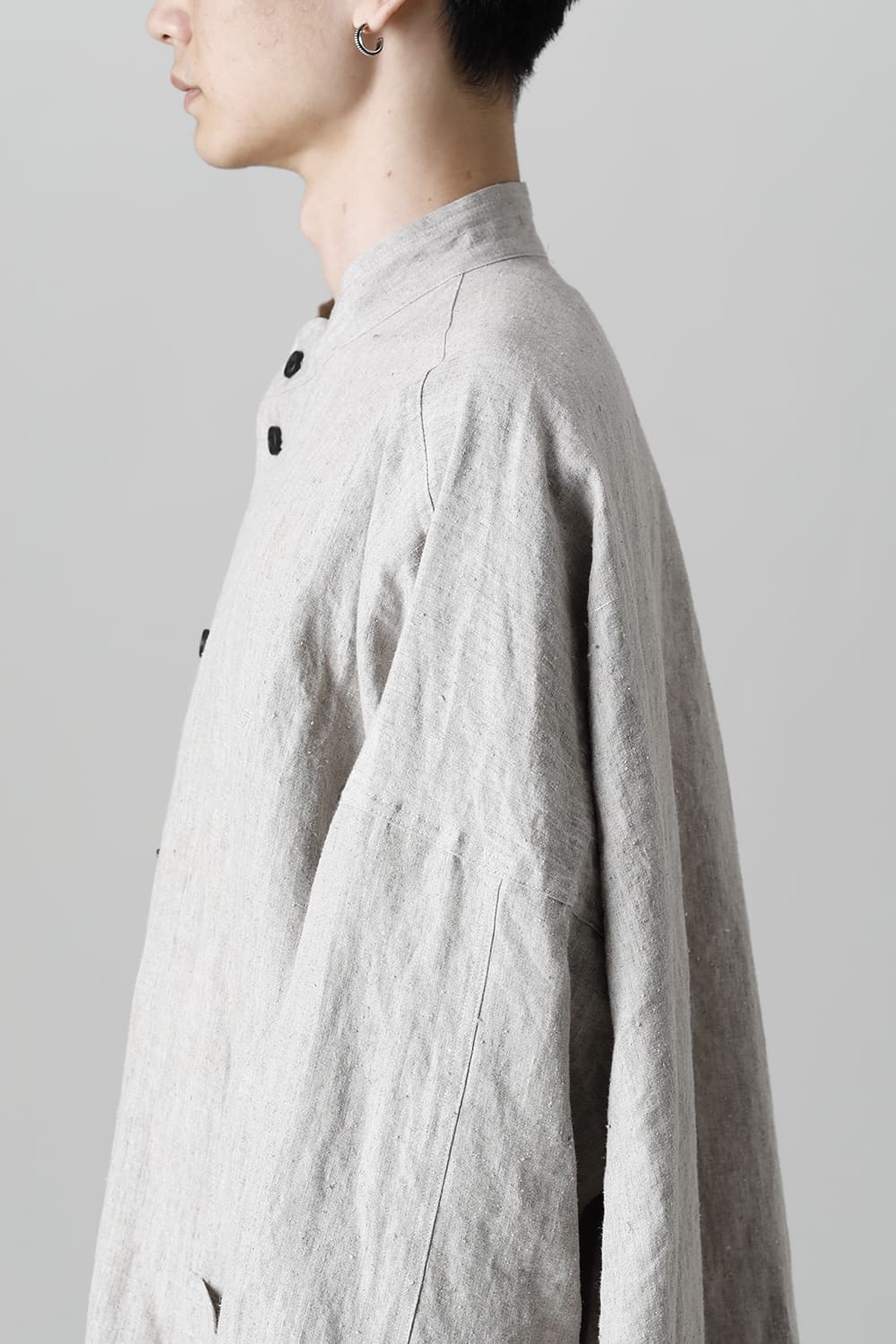 SHIRT COAT Hemp Mele Cloth NATURAL