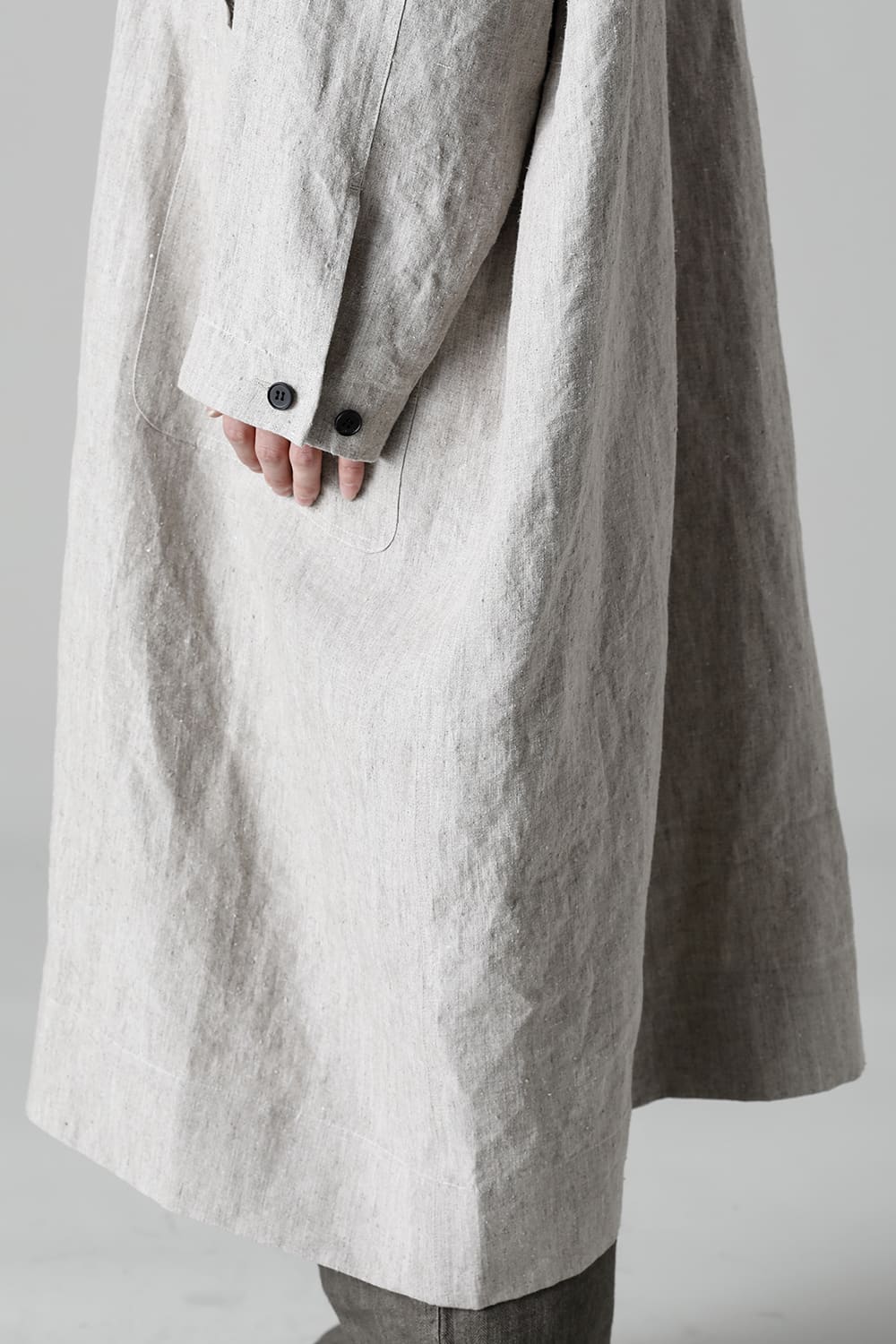 SHIRT COAT Hemp Mele Cloth NATURAL