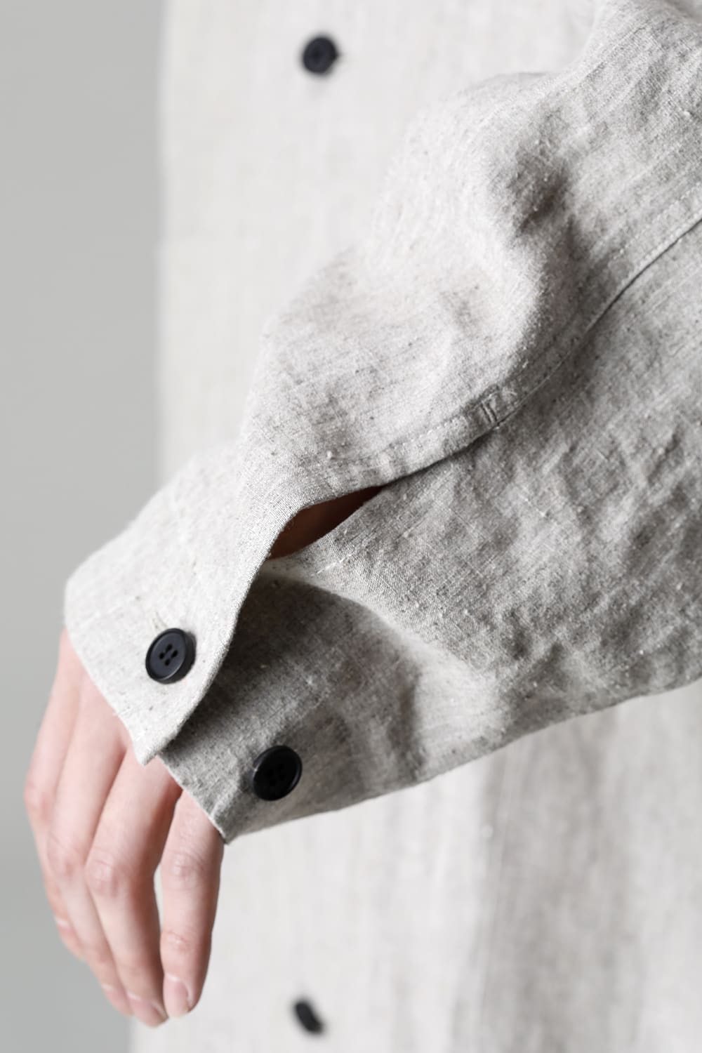 SHIRT COAT Hemp Mele Cloth NATURAL