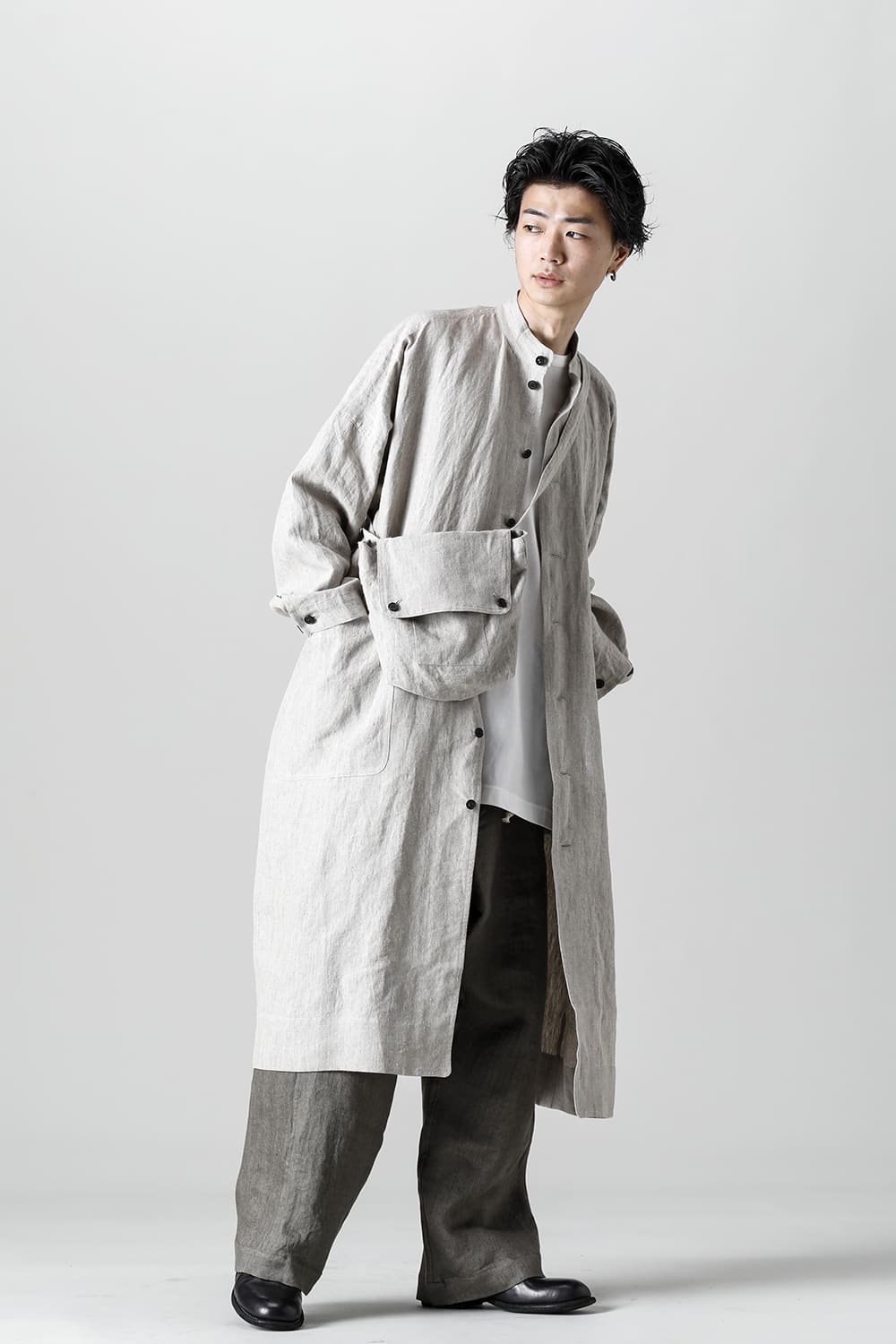 SHIRT COAT Hemp Mele Cloth NATURAL