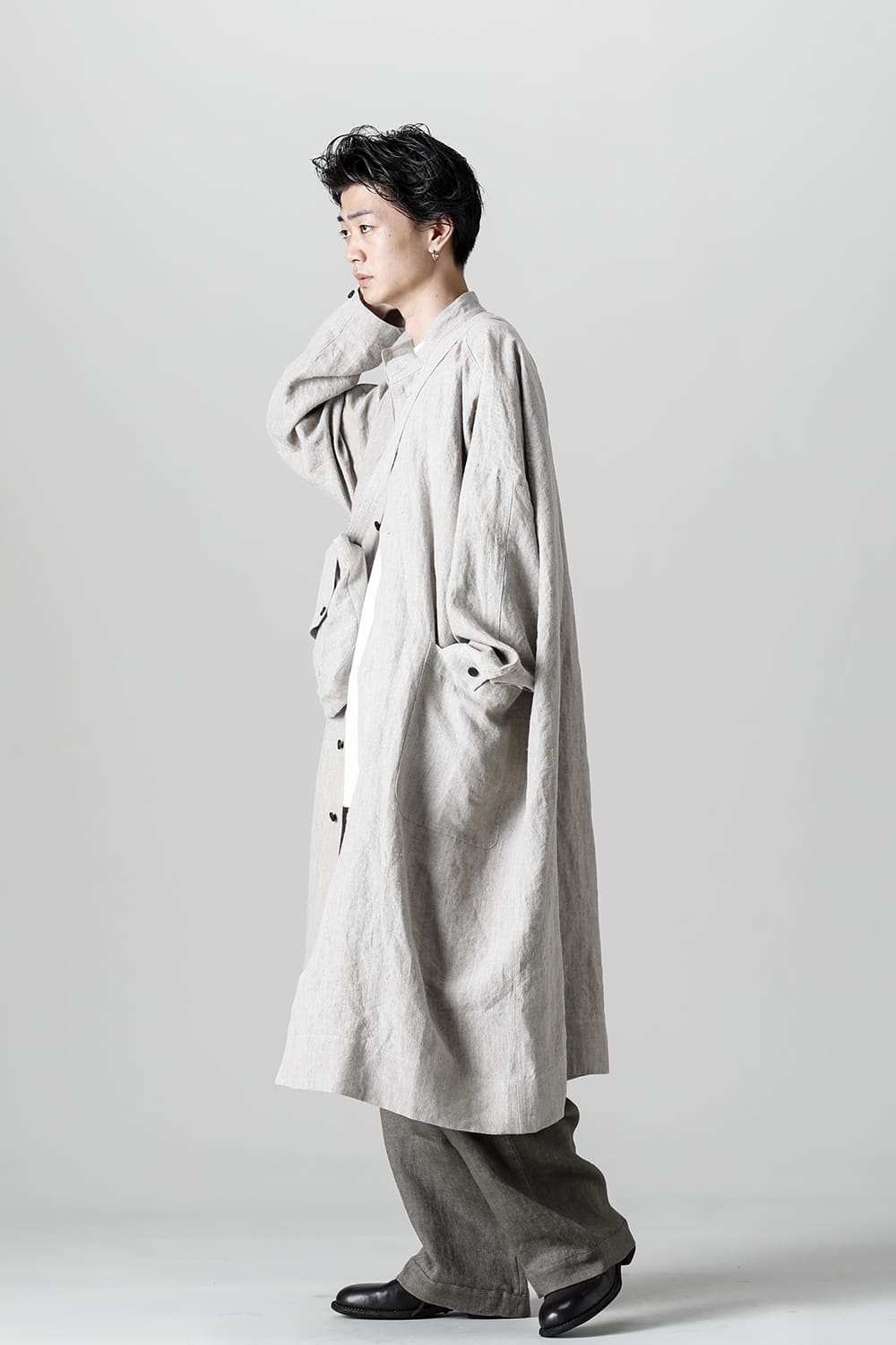 SHIRT COAT Hemp Mele Cloth NATURAL