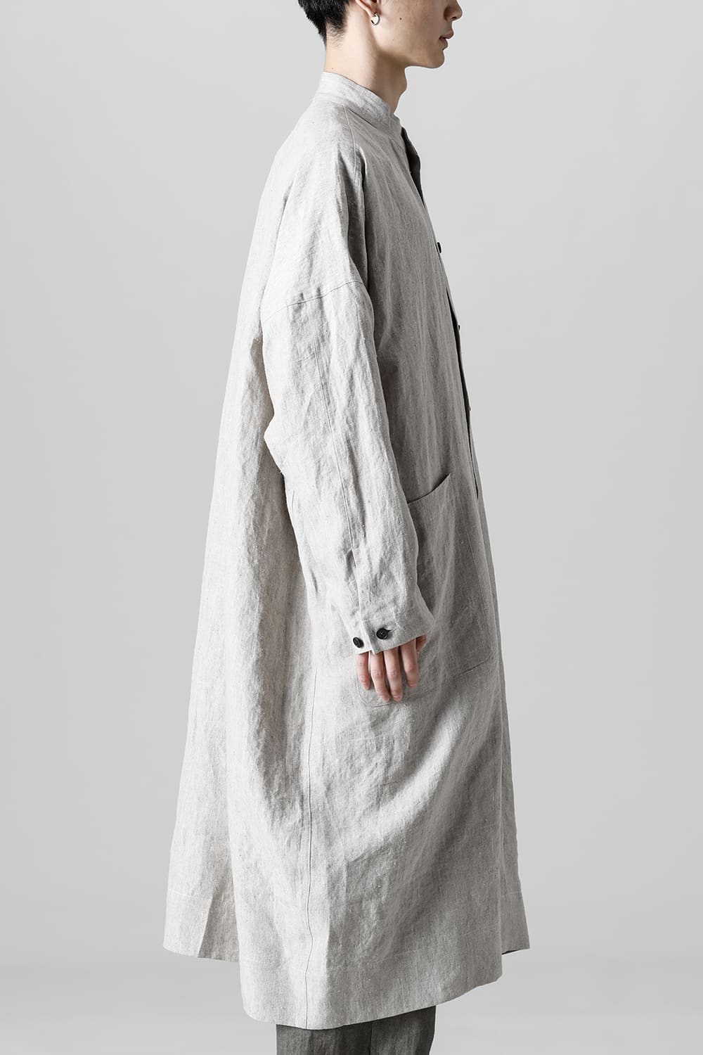 SHIRT COAT Hemp Mele Cloth NATURAL