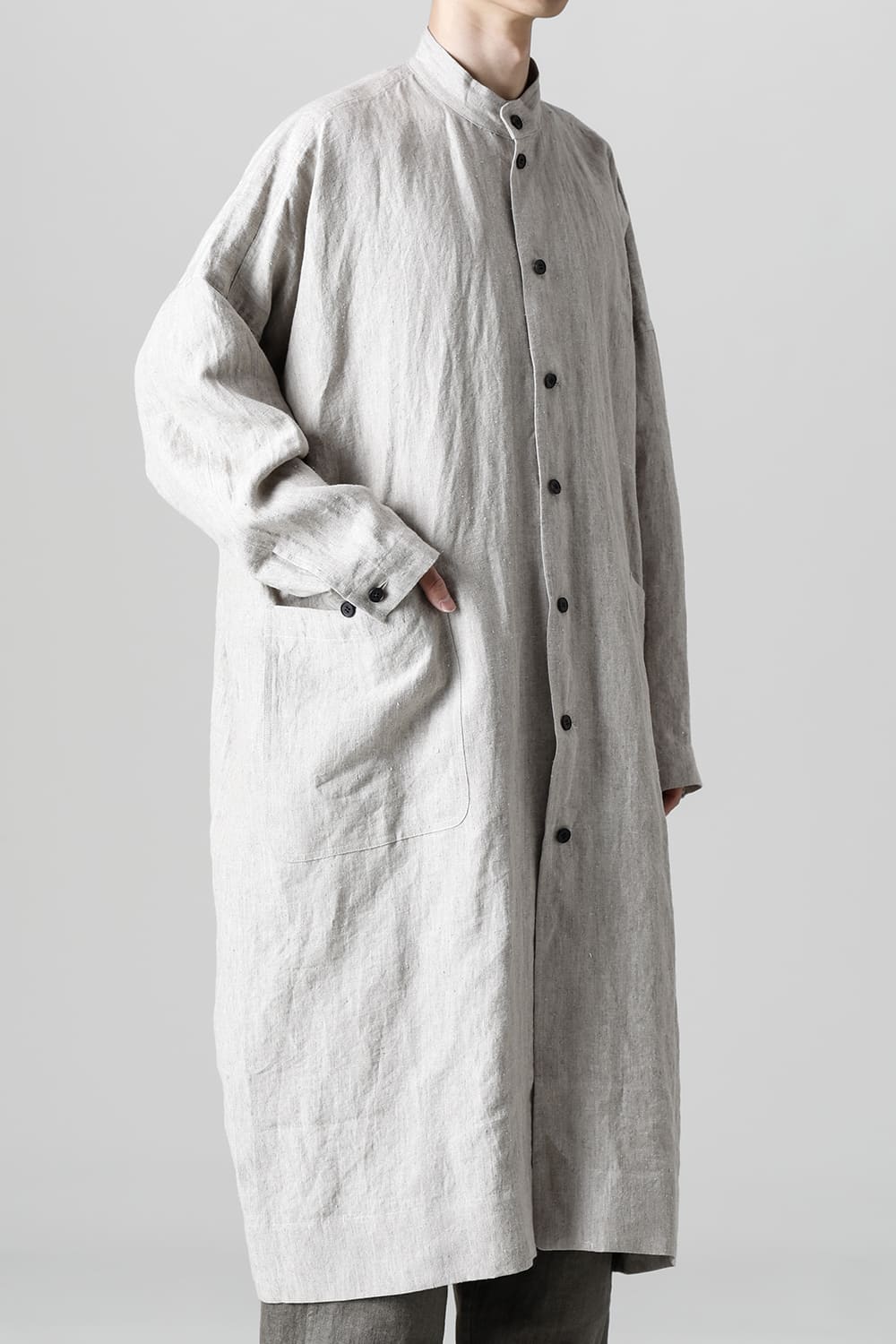 SHIRT COAT Hemp Mele Cloth NATURAL
