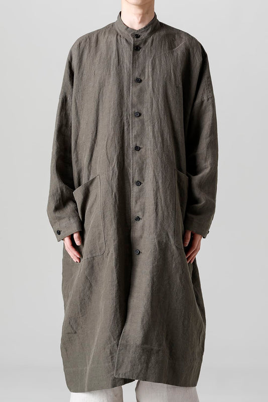 SHIRT COAT Hemp Mele Cloth DK OLIVE
