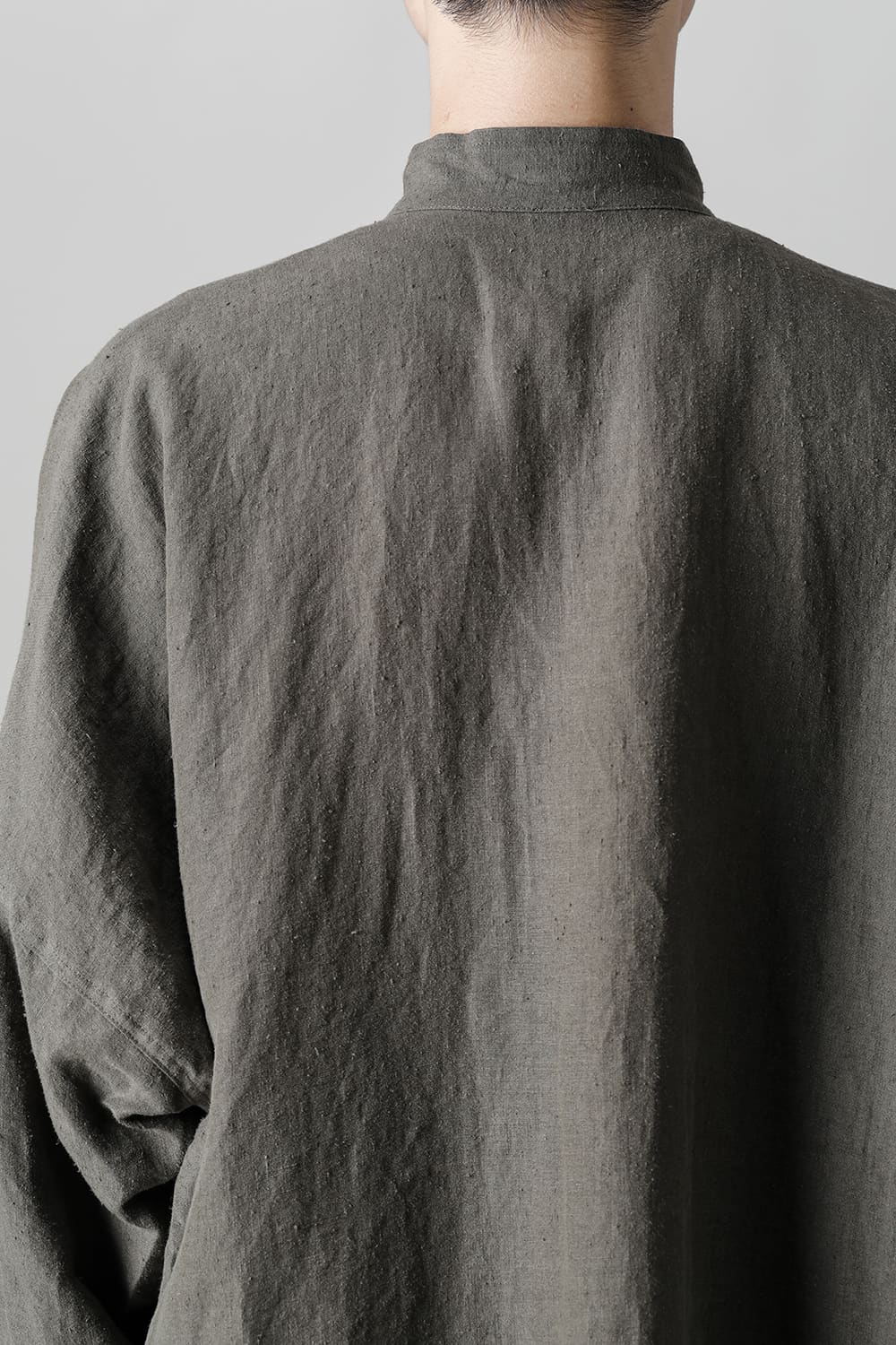 SHIRT COAT Hemp Mele Cloth DK OLIVE