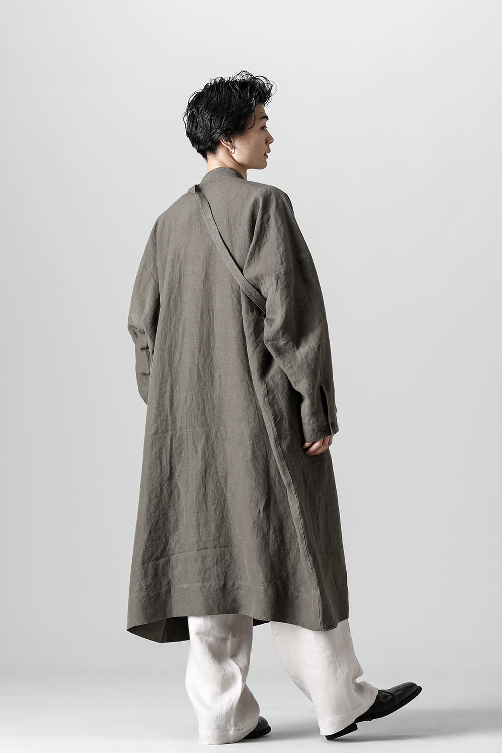 SHIRT COAT Hemp Mele Cloth DK OLIVE