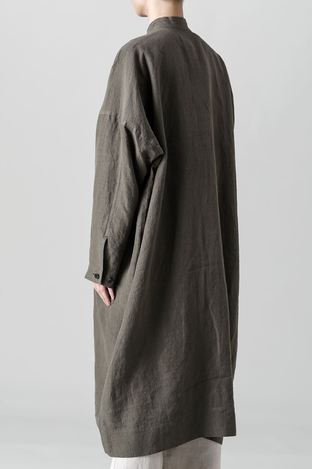 SHIRT COAT Hemp Mele Cloth DK OLIVE