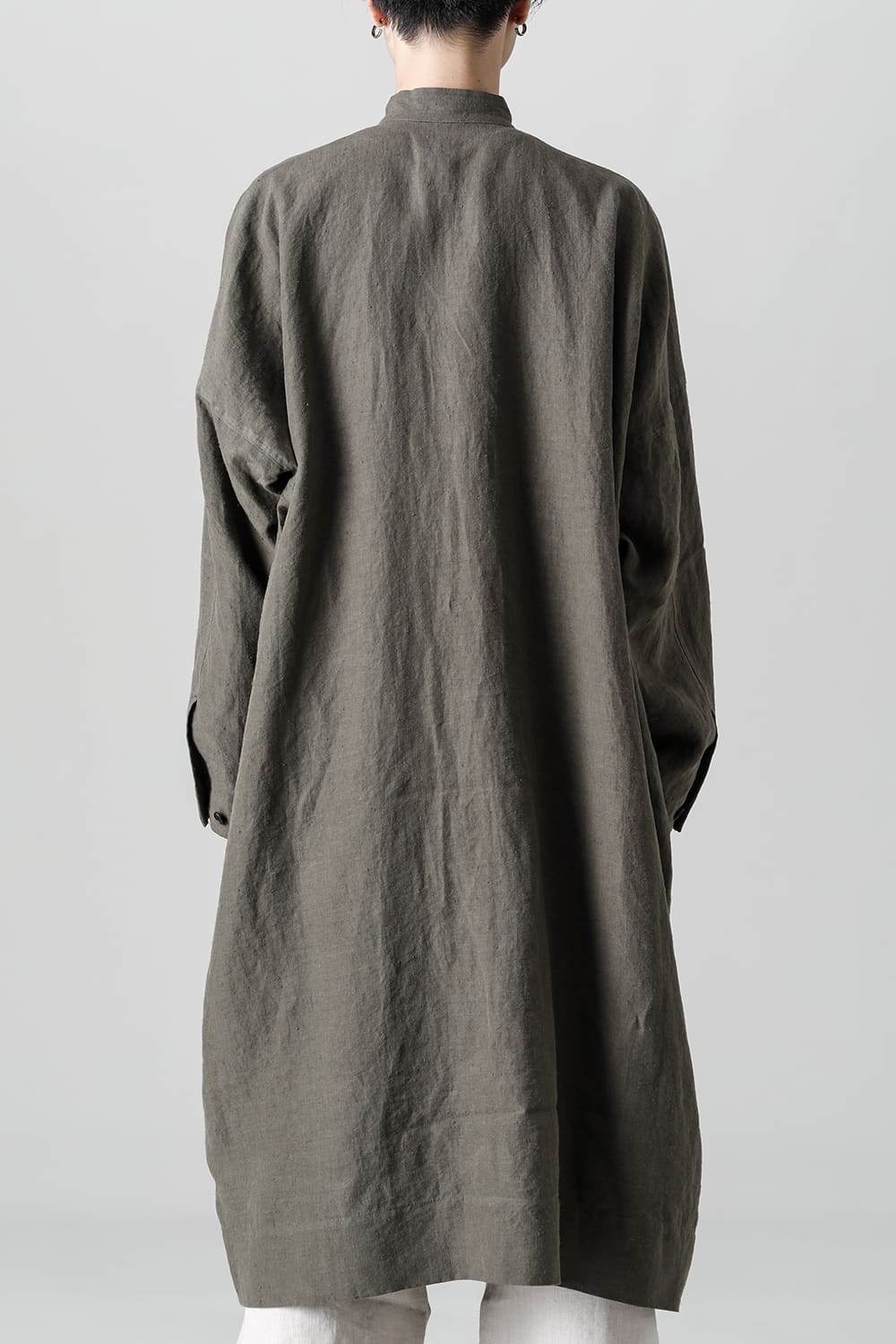 SHIRT COAT Hemp Mele Cloth DK OLIVE