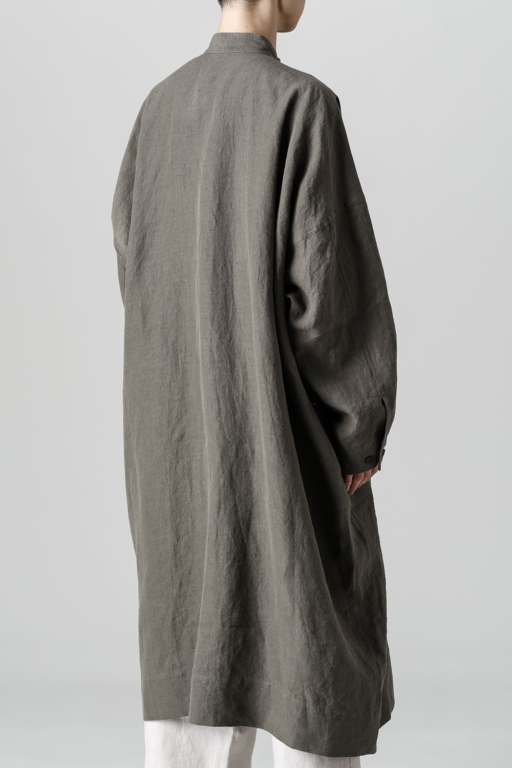 SHIRT COAT Hemp Mele Cloth DK OLIVE