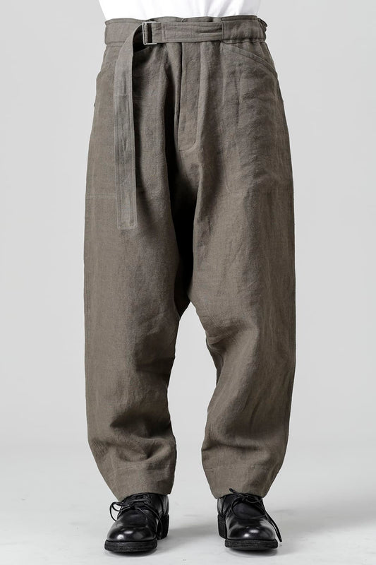 CHINO TROUSERS Hemp Mele Cloth DK OLIVE