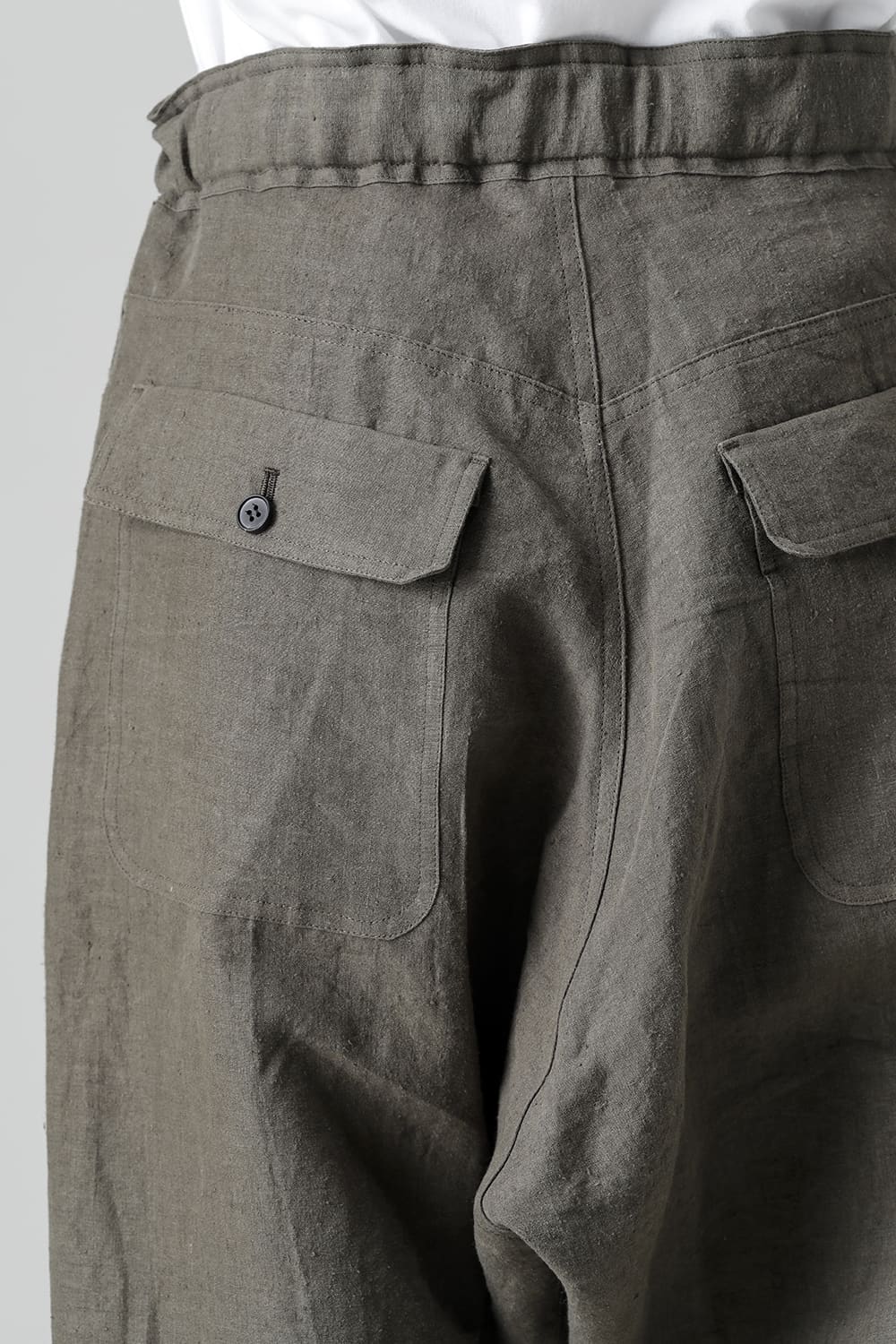 CHINO TROUSERS Hemp Mele Cloth DK OLIVE