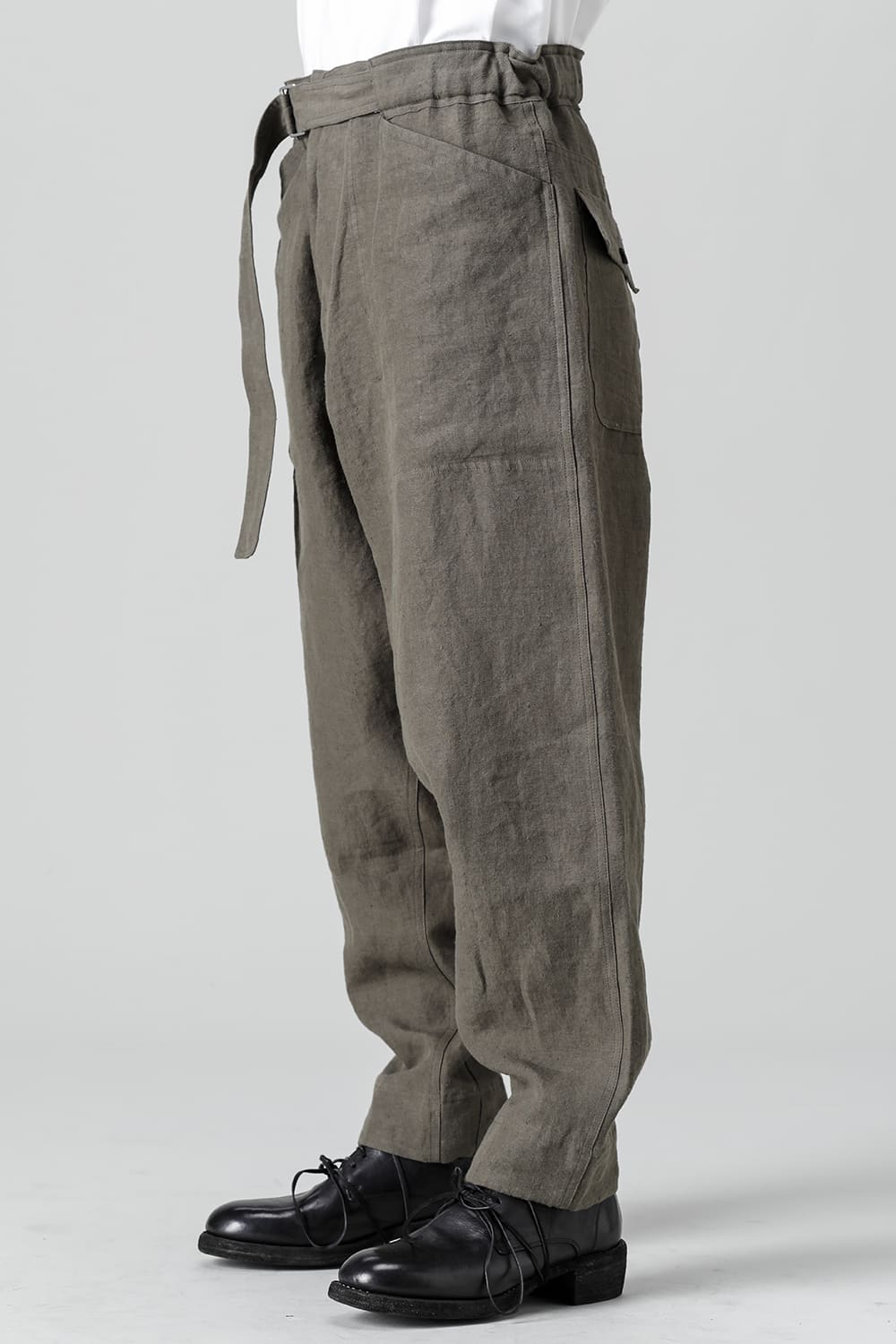 CHINO TROUSERS Hemp Mele Cloth DK OLIVE