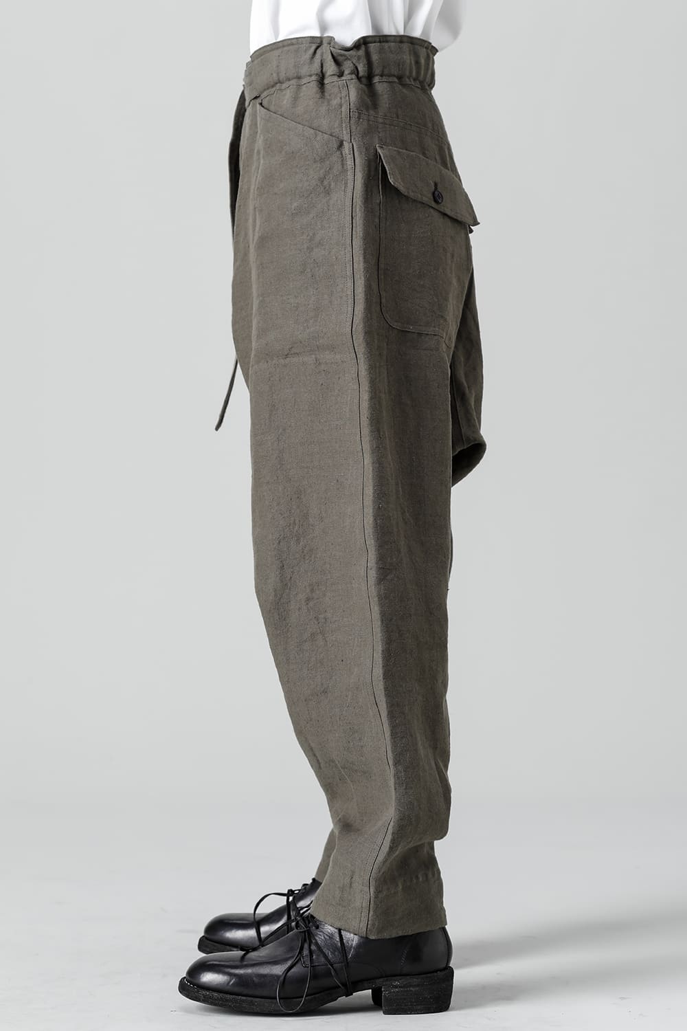 CHINO TROUSERS Hemp Mele Cloth DK OLIVE