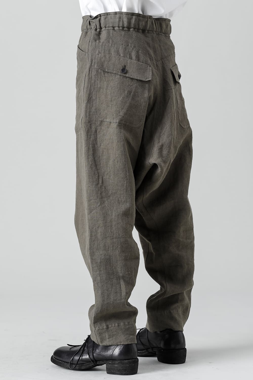 CHINO TROUSERS Hemp Mele Cloth DK OLIVE