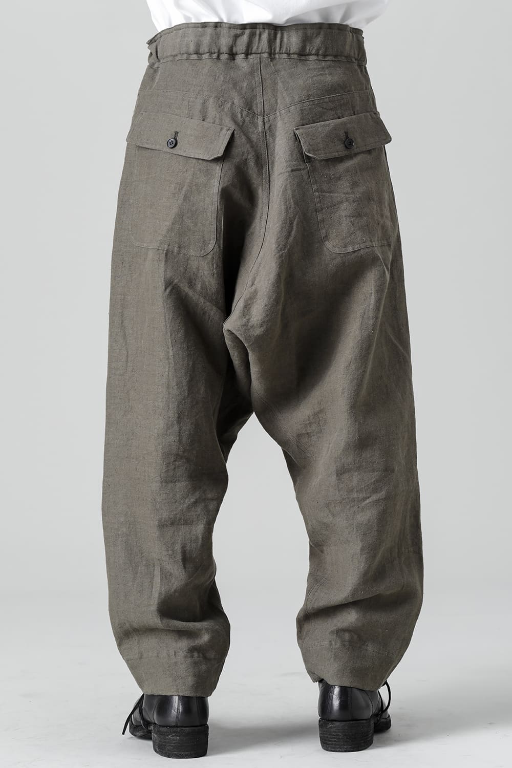 CHINO TROUSERS Hemp Mele Cloth DK OLIVE