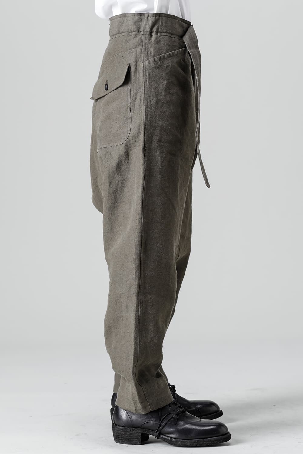 CHINO TROUSERS Hemp Mele Cloth DK OLIVE