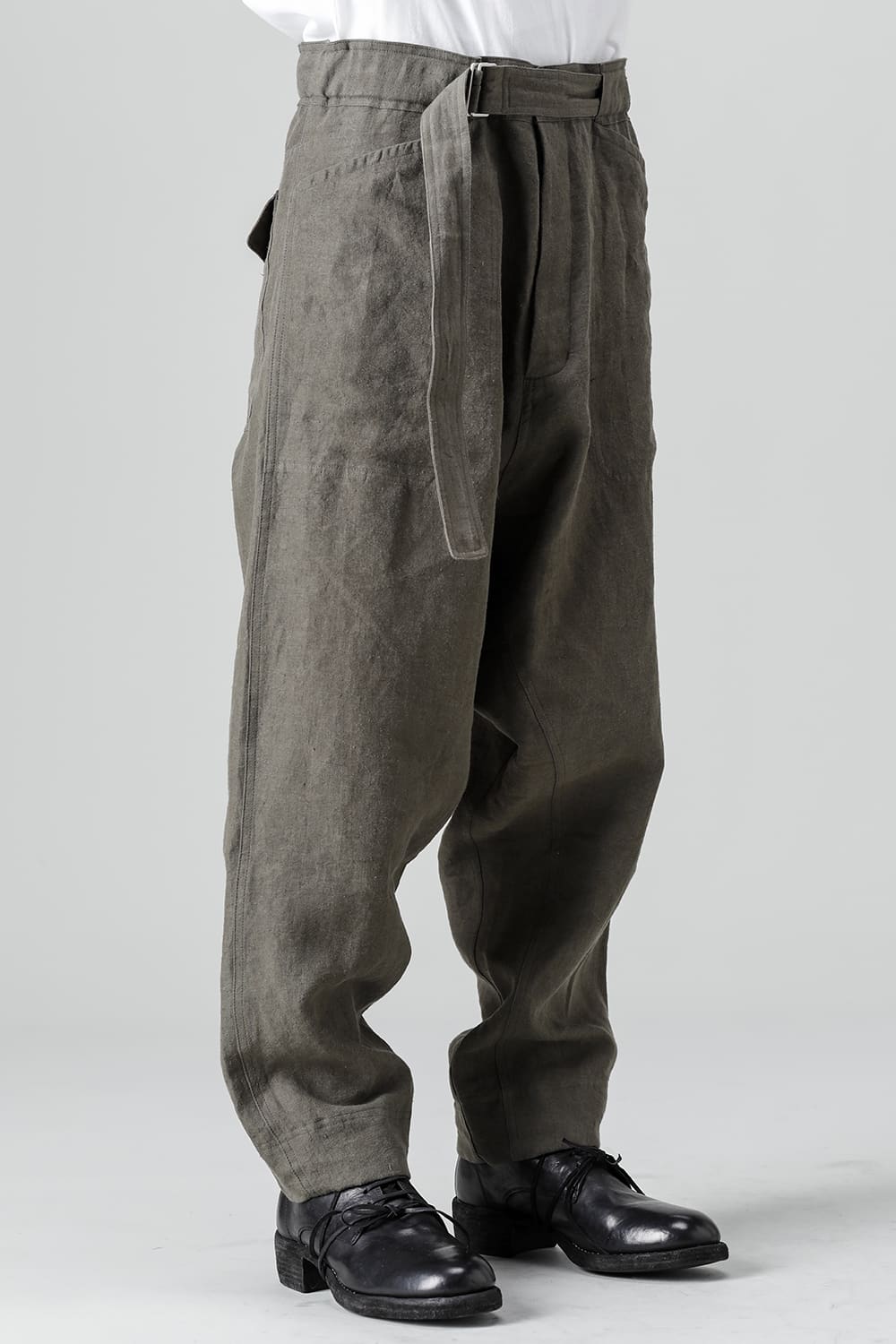 CHINO TROUSERS Hemp Mele Cloth DK OLIVE