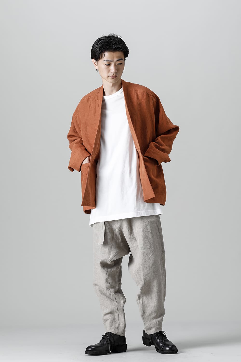 CHINO TROUSERS Hemp Mele Cloth NATURAL