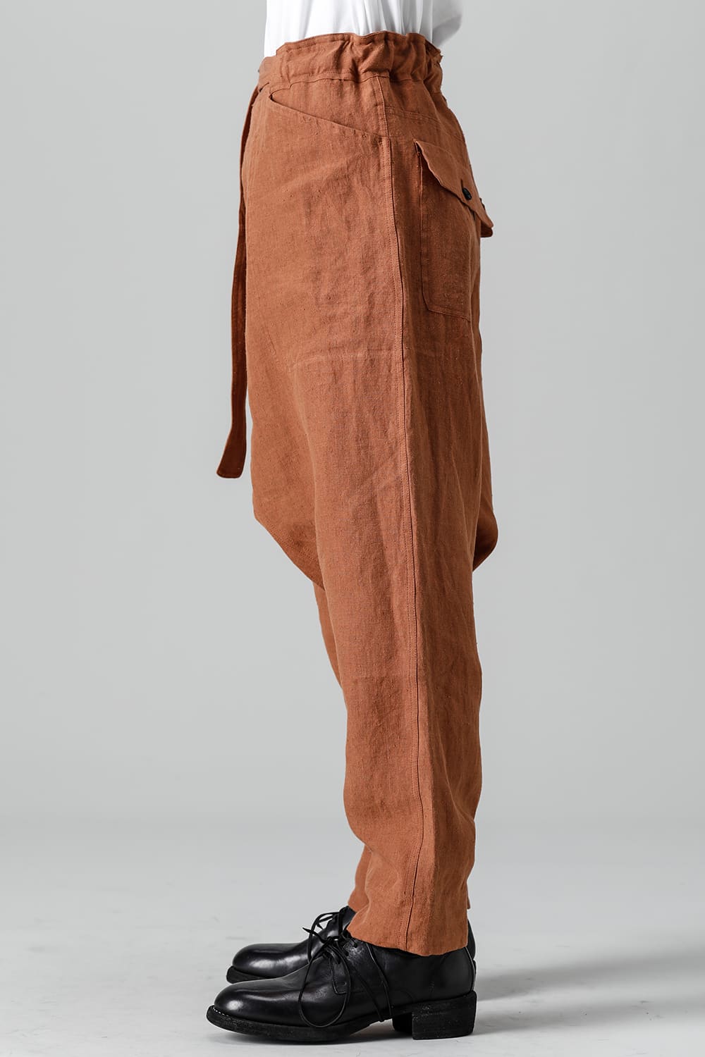 CHINO TROUSERS Hemp Mele Cloth RED BRICK