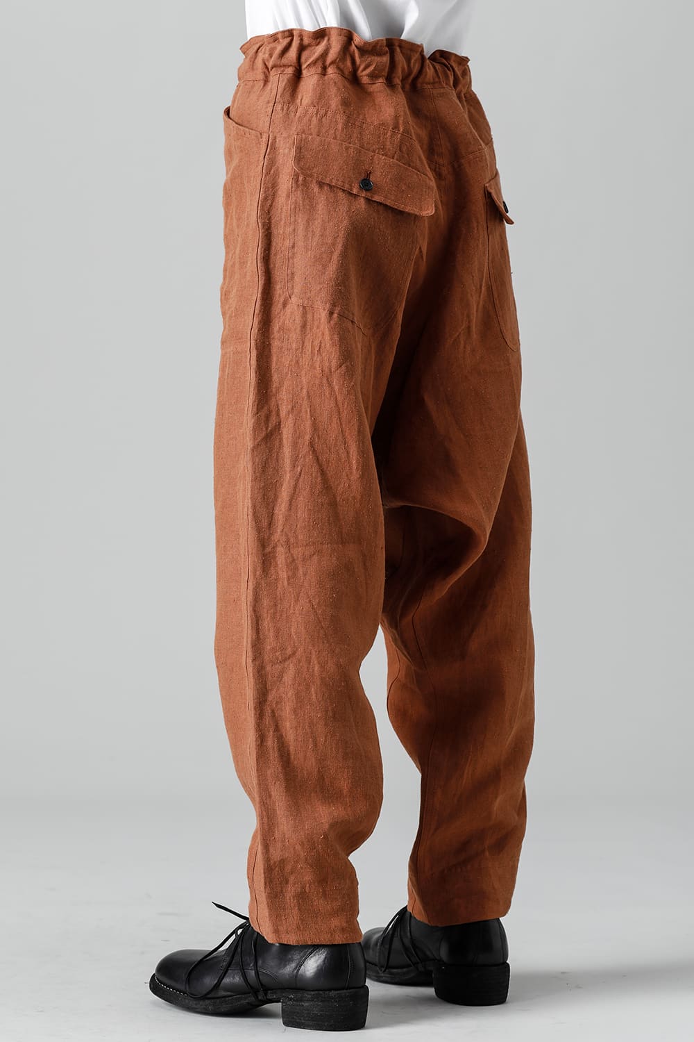 CHINO TROUSERS Hemp Mele Cloth RED BRICK