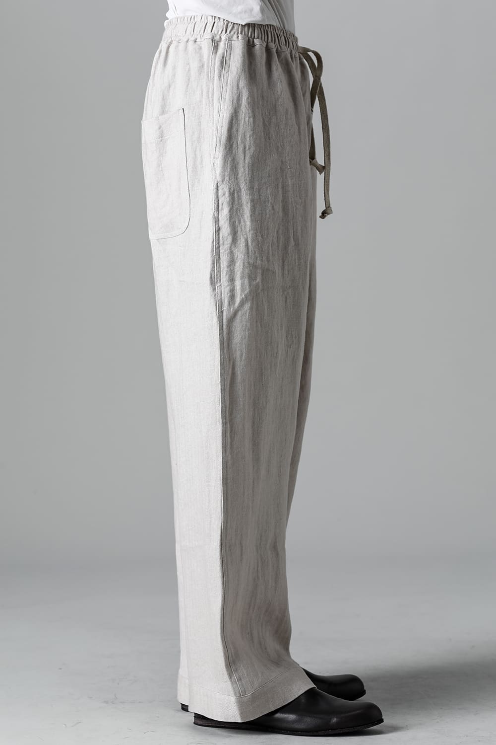 JOGGING TROUSERS Flax Herringbone BEIGE