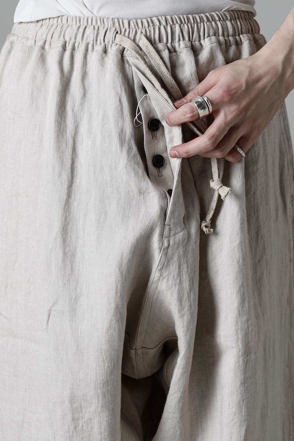 JOGGING TROUSERS Flax Herringbone BEIGE