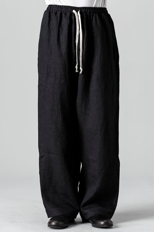 JOGGING TROUSERS Flax Herringbone BLACK