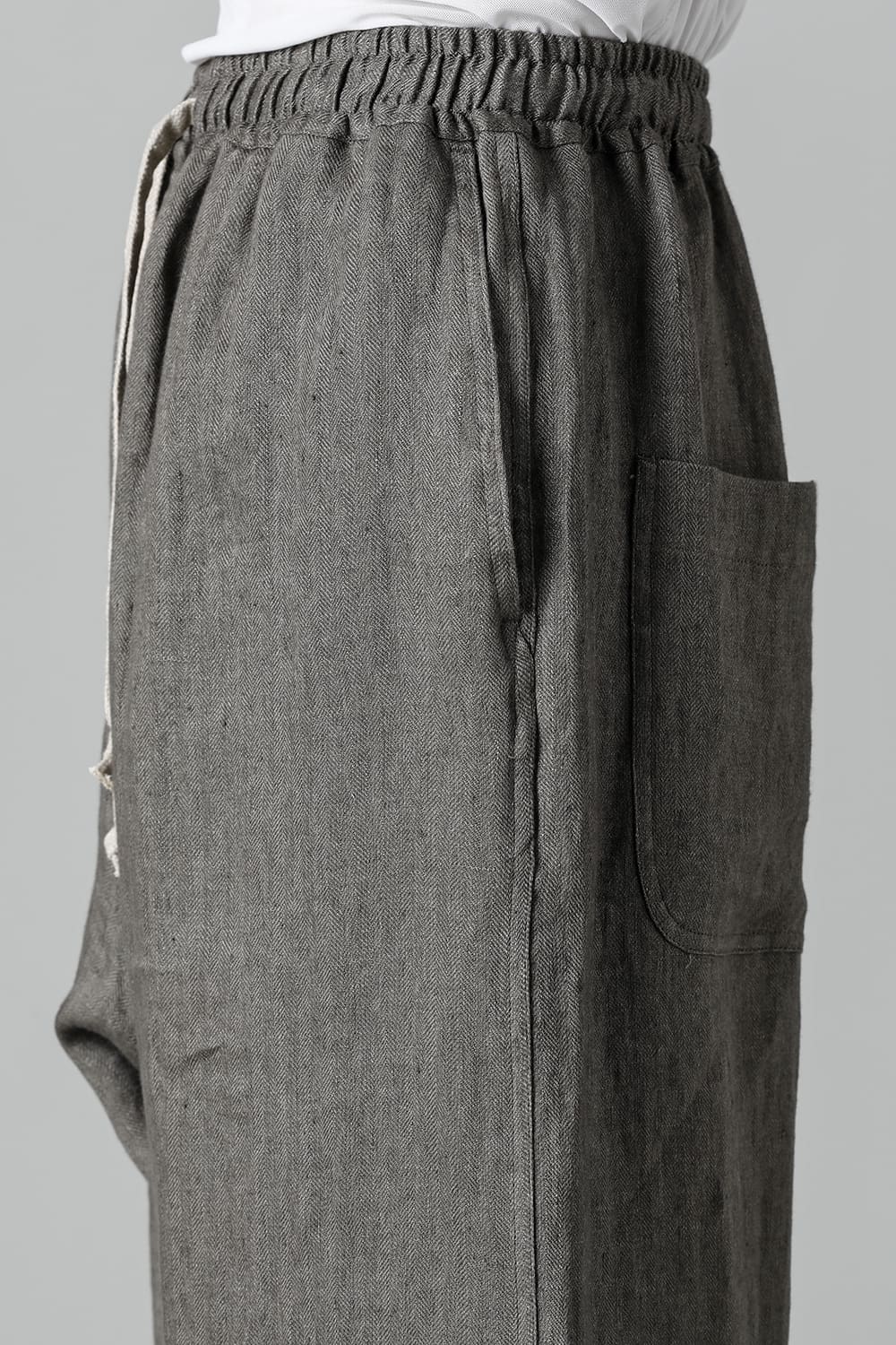JOGGING TROUSERS Flax Herringbone GRAY