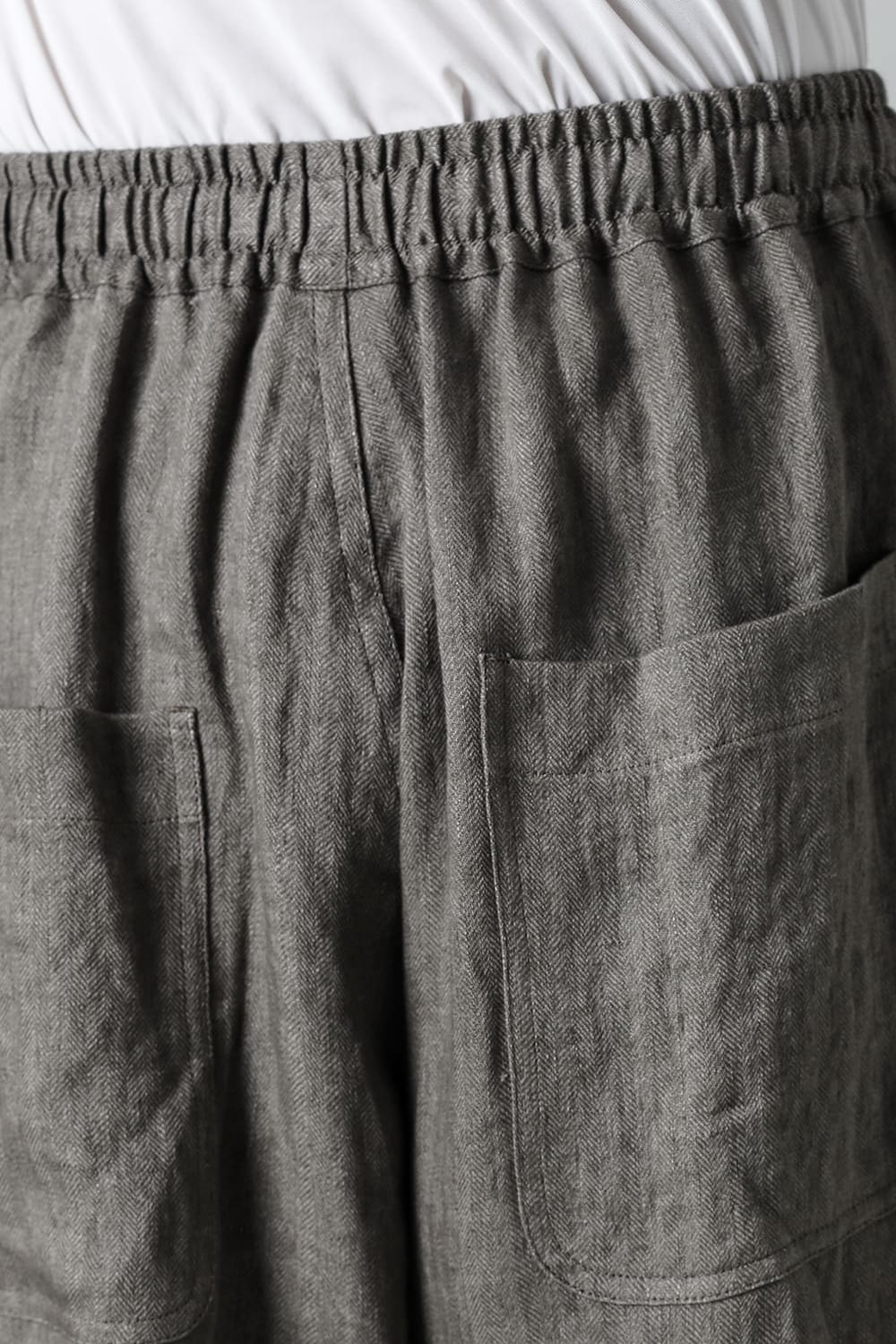 JOGGING TROUSERS Flax Herringbone GRAY