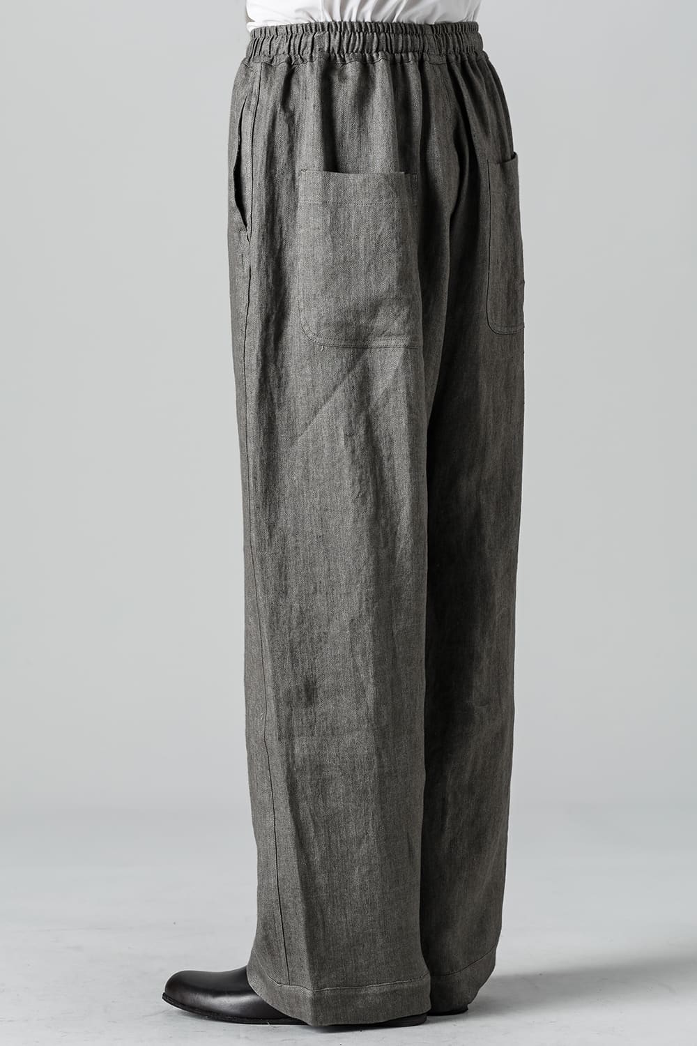 JOGGING TROUSERS Flax Herringbone GRAY