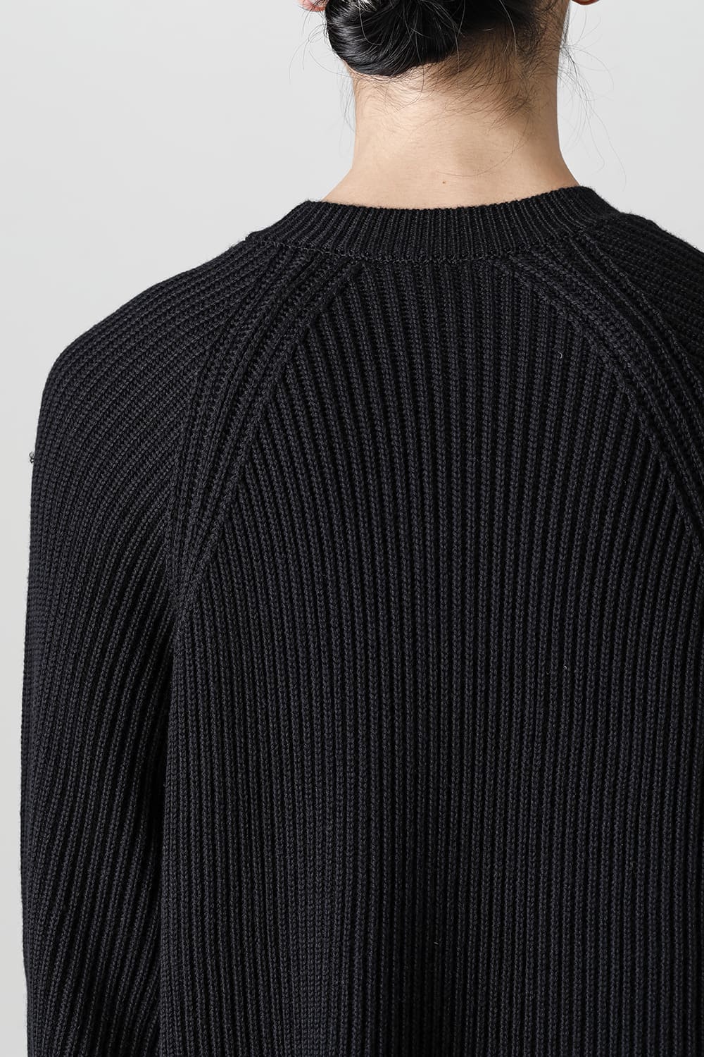 クルーネックニットベストファインメリノウール ブラック