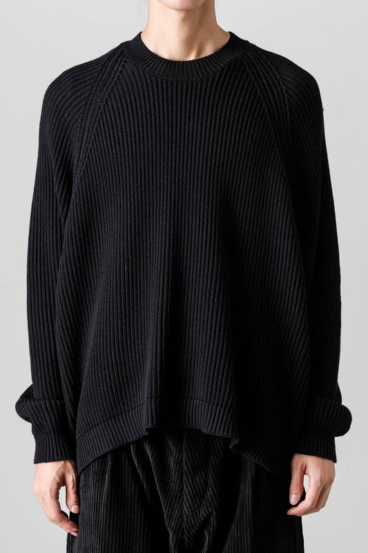 クルーネックニットベストファインメリノウール ブラック