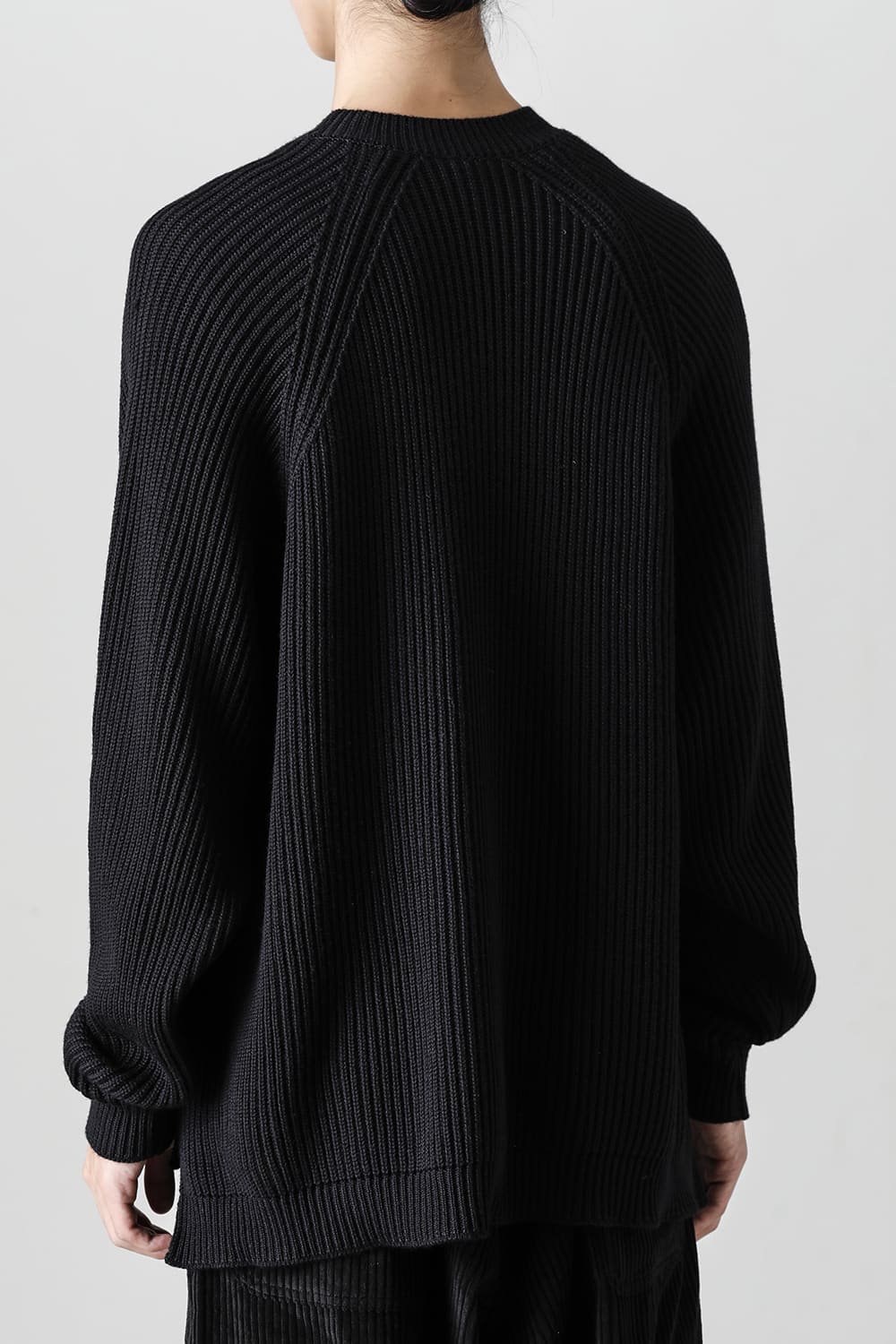 クルーネックニットベストファインメリノウール ブラック