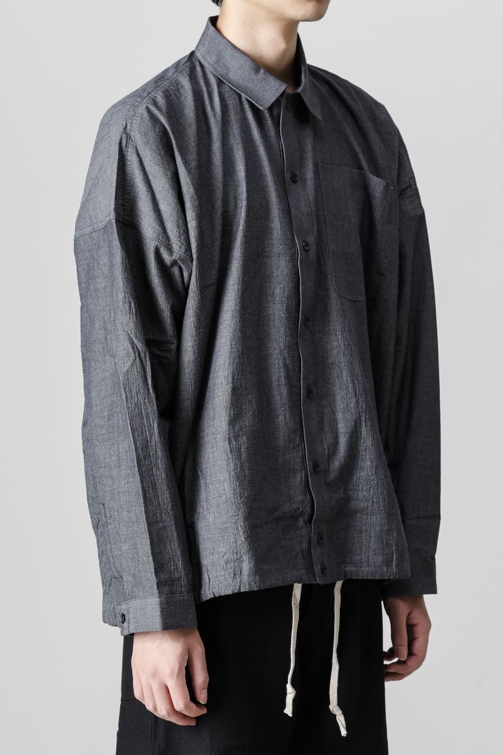 BOMBER SHIRTS Fine Dry Shirting  Black