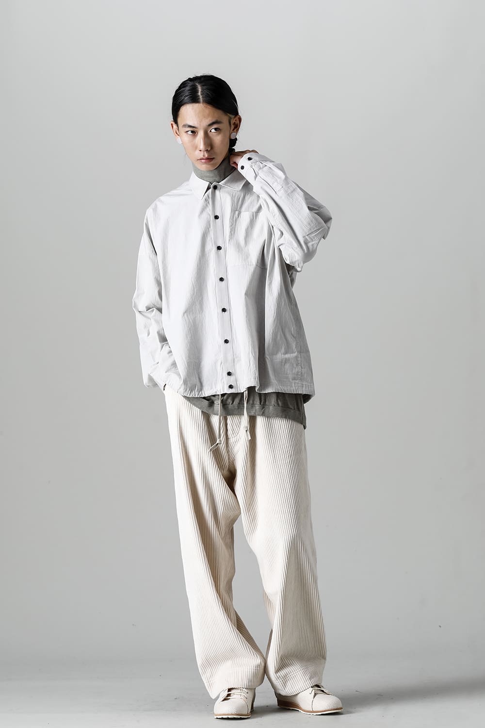 BOMBER SHIRTS Fine Dry Shirting  LT Grey