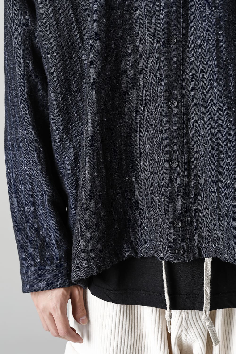 BOMBER SHIRTS Herringbone Navy