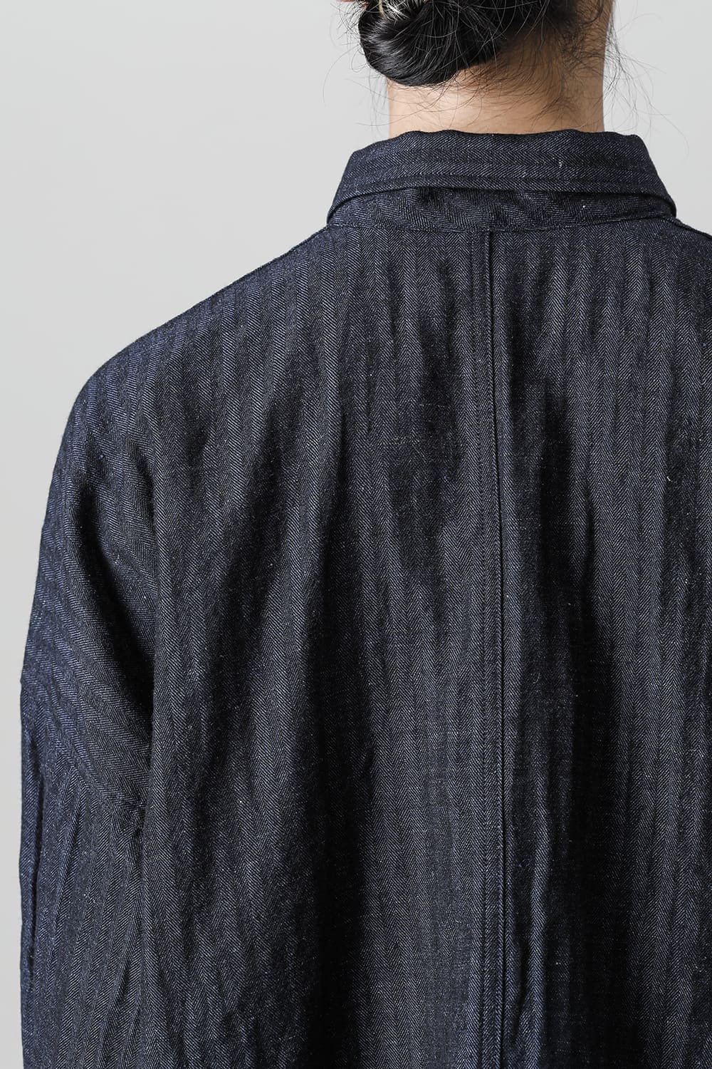 BOMBER SHIRTS Herringbone Navy