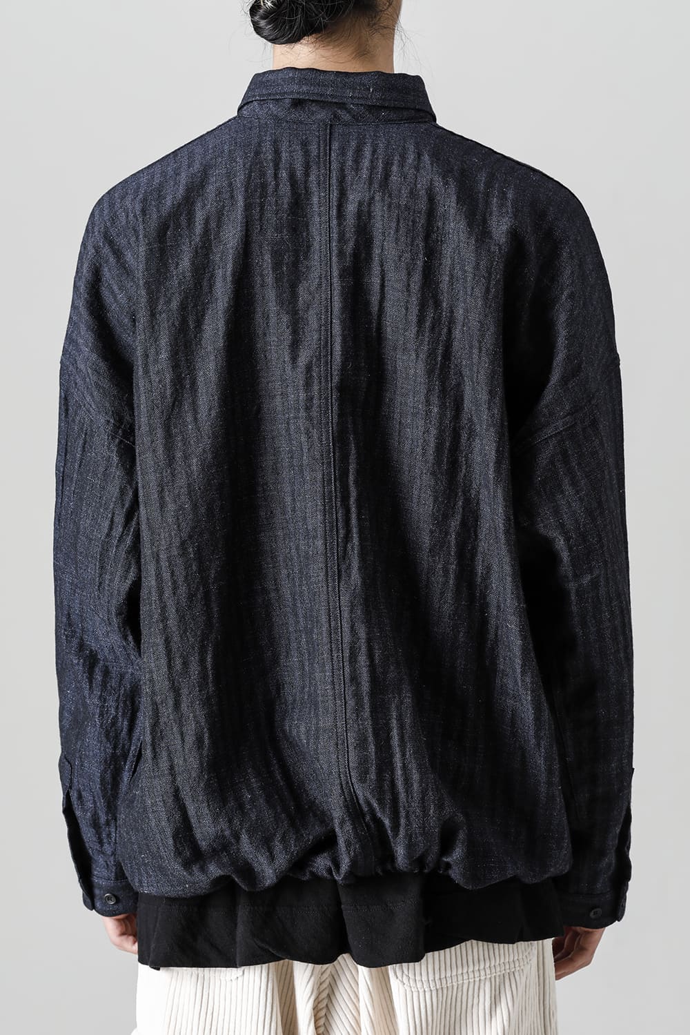 BOMBER SHIRTS Herringbone Navy