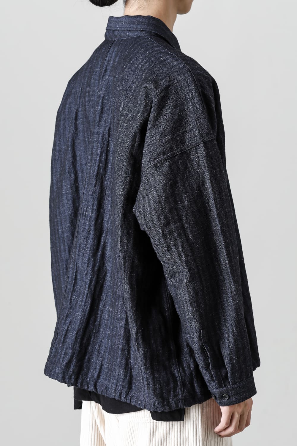 BOMBER SHIRTS Herringbone Navy