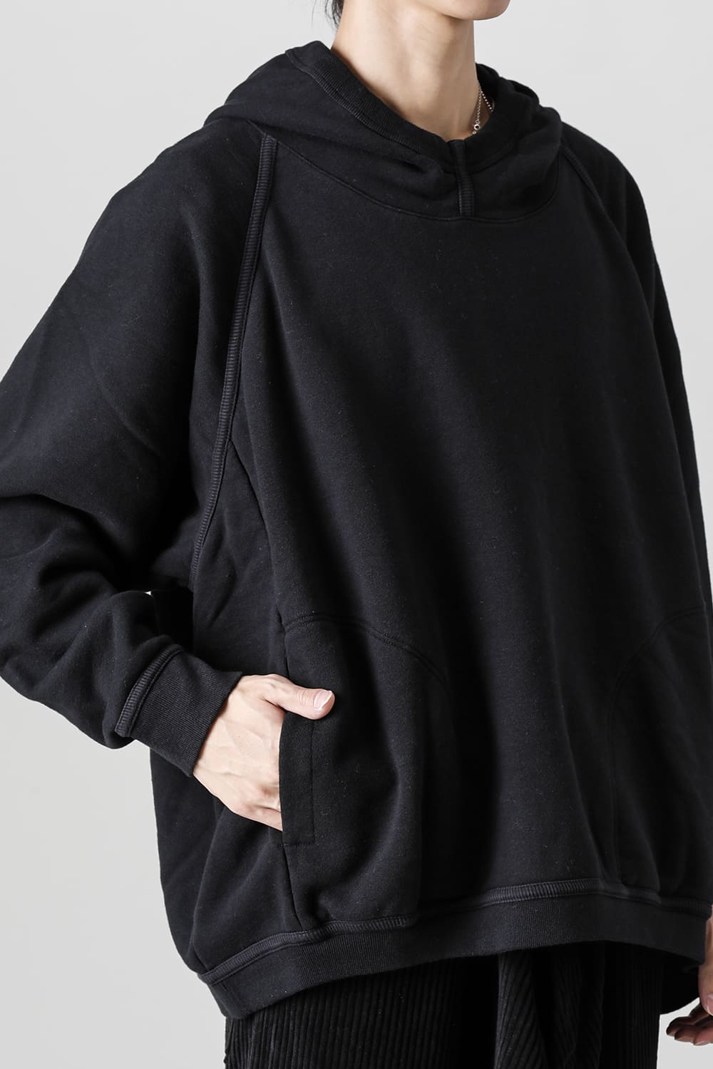 HOODED SWEAT Loopwheel Sweat Black