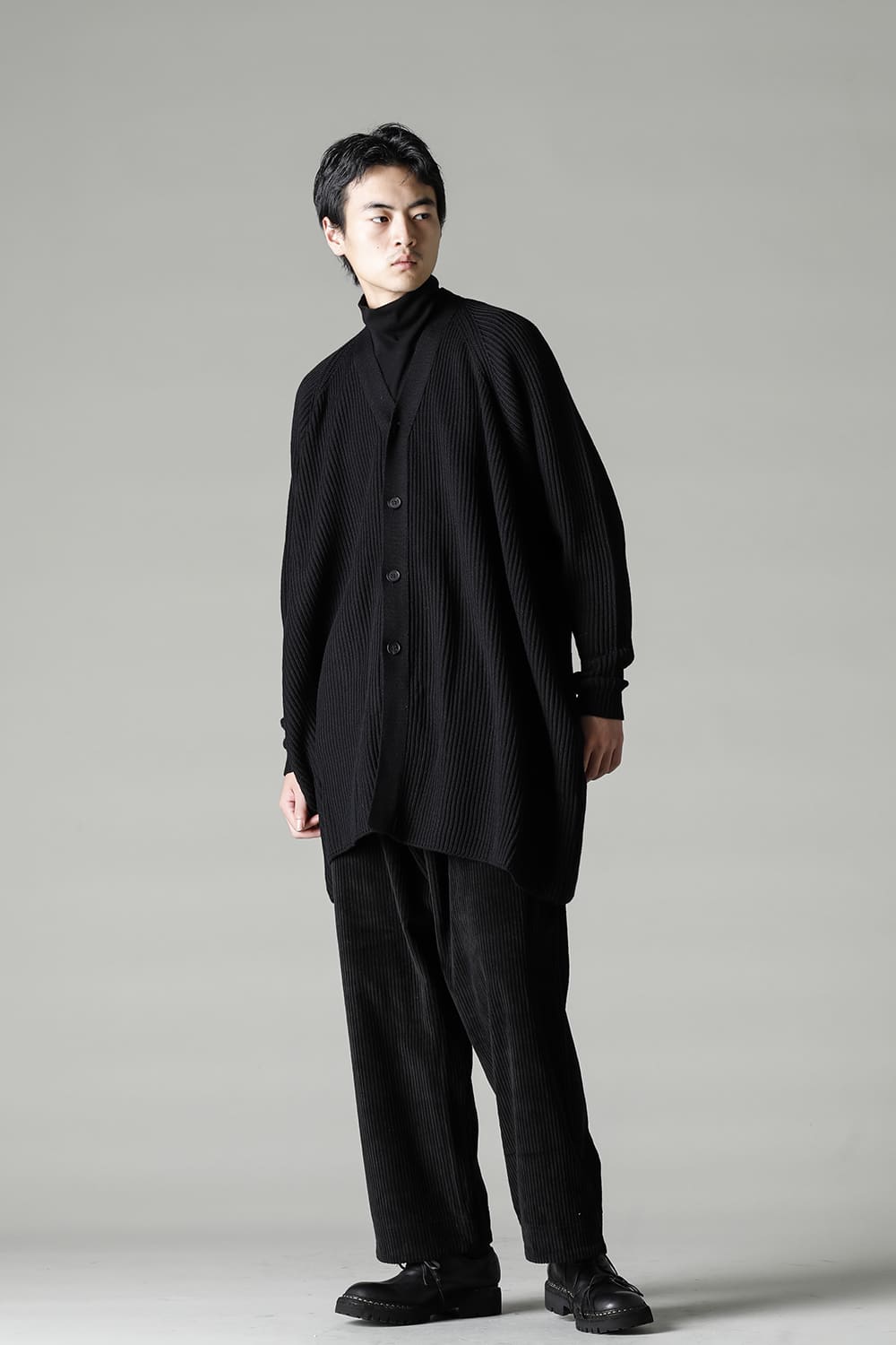 TROUSERS Wide Wale Corduroy Black